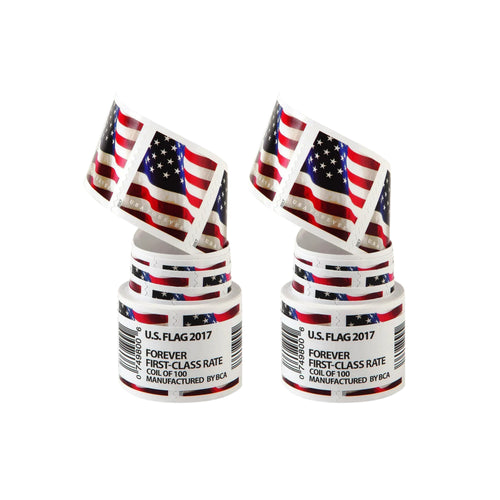 2017 USA Flag Forever Stamps 2 coil