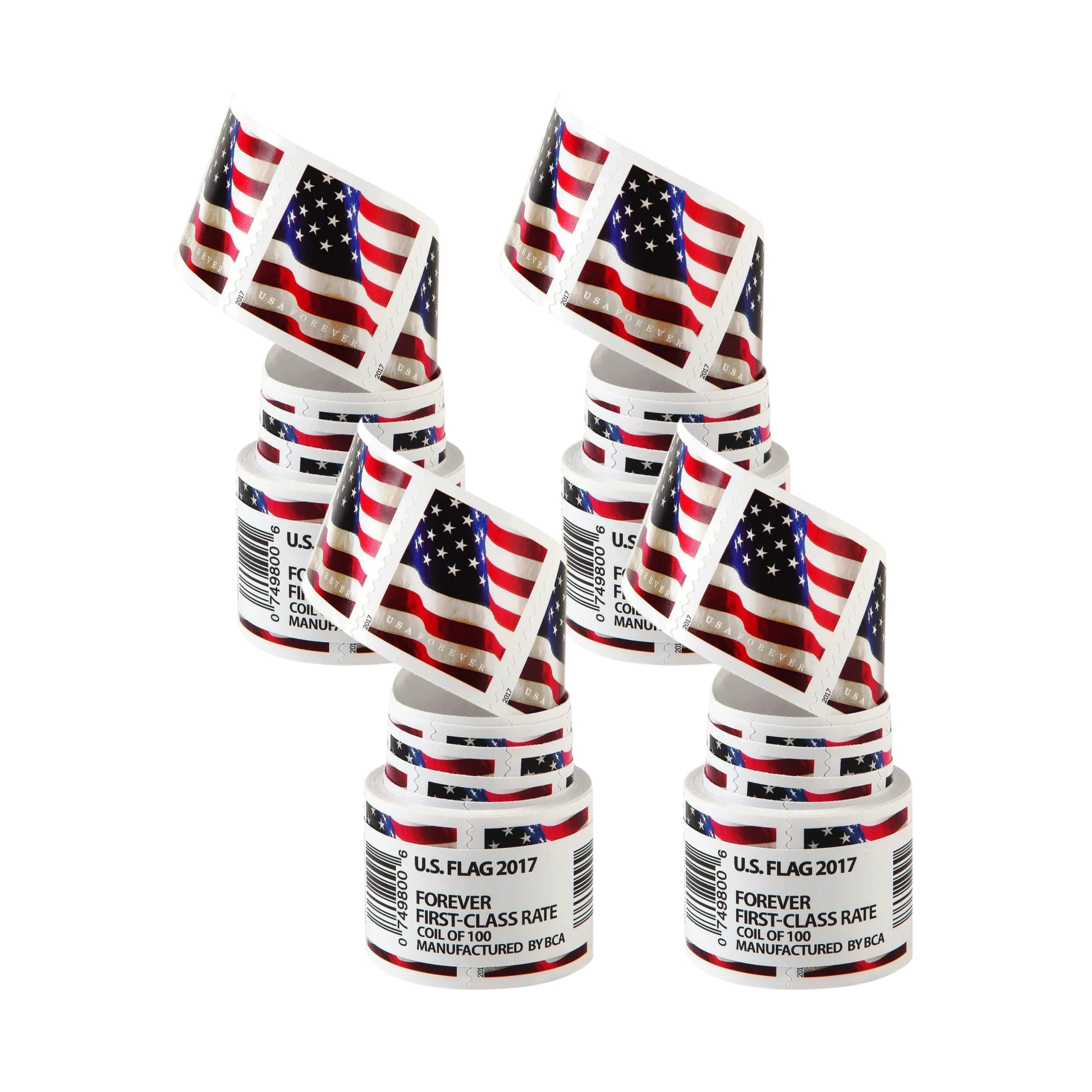 2017 USA Flag Forever Stamps 4 coil
