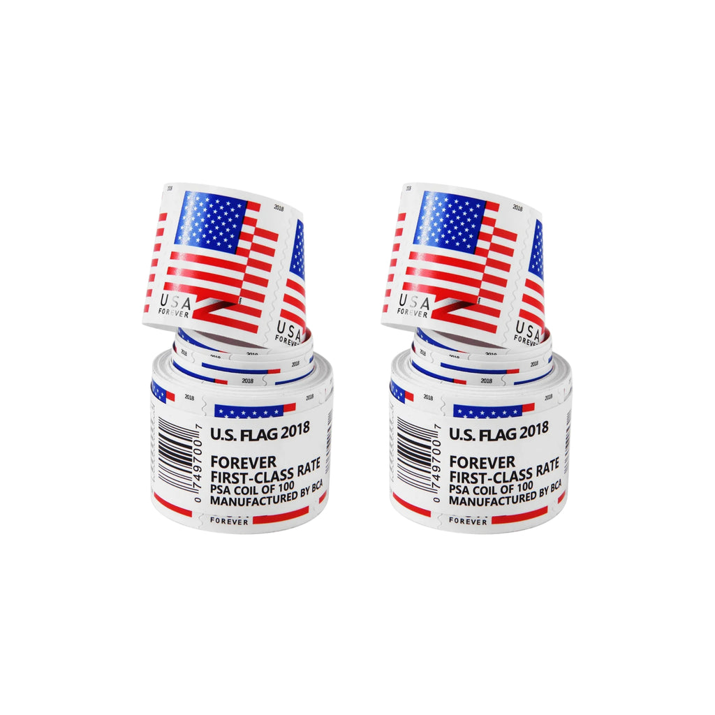 2018 USA Flag Forever Postage Stamps 2 coil