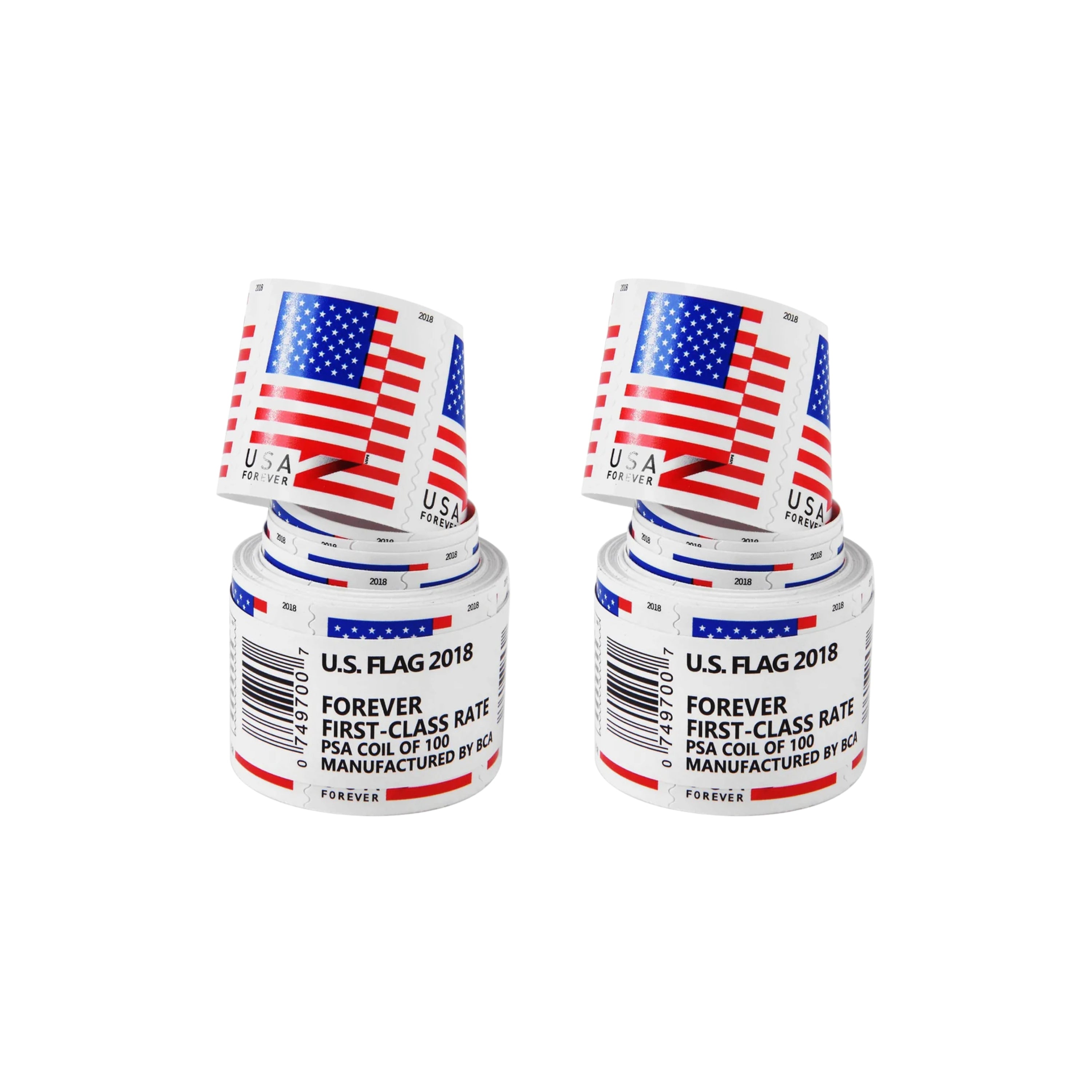 2018 USA Flag Forever Postage Stamps 2 coil