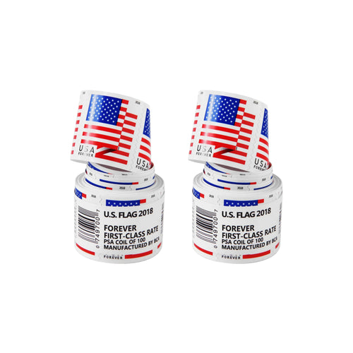 2018 USA Flag Forever Postage Stamps 2 coil
