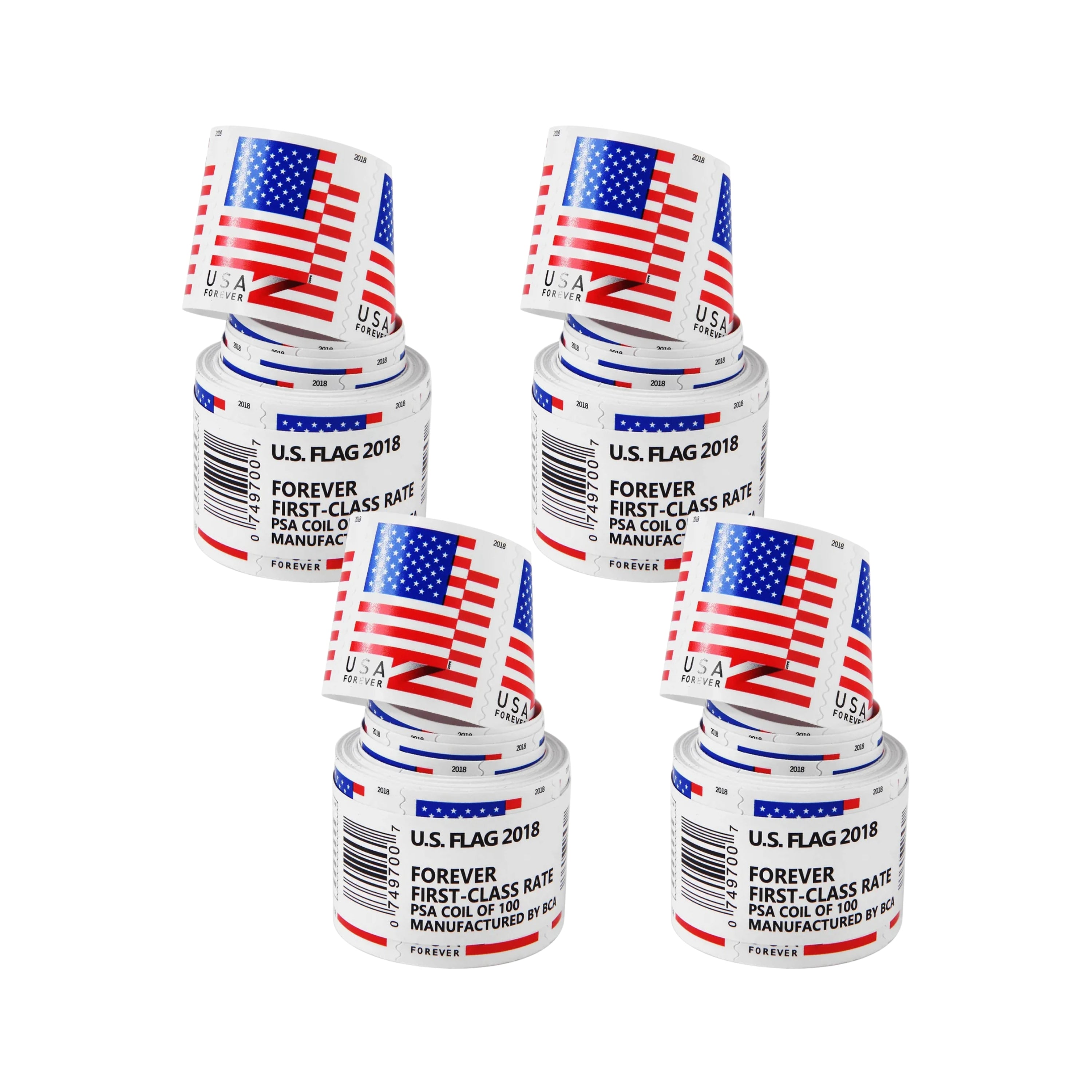 2018 USA Flag Forever Postage Stamps 4 coil
