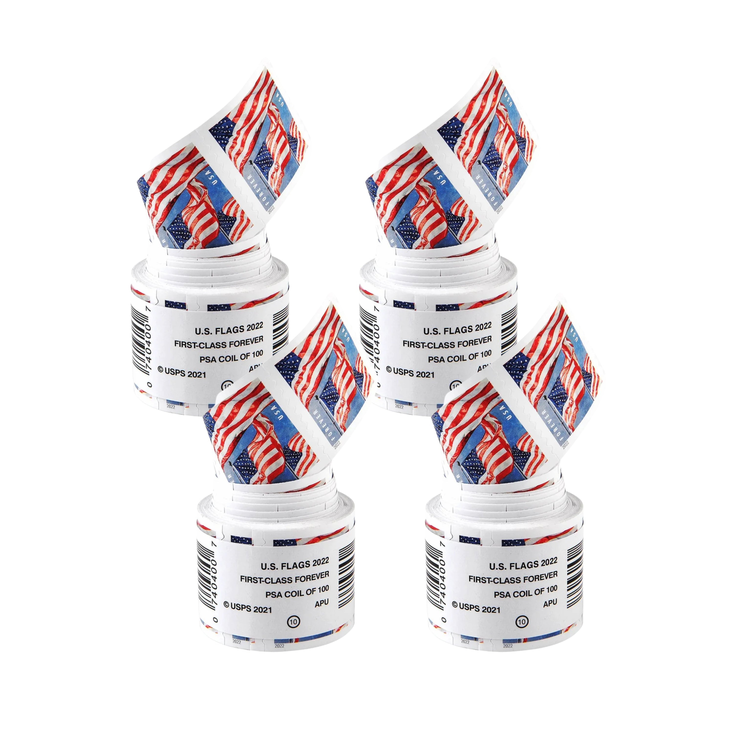 2022 USA Flag Forever Postage Stamps 4 coil