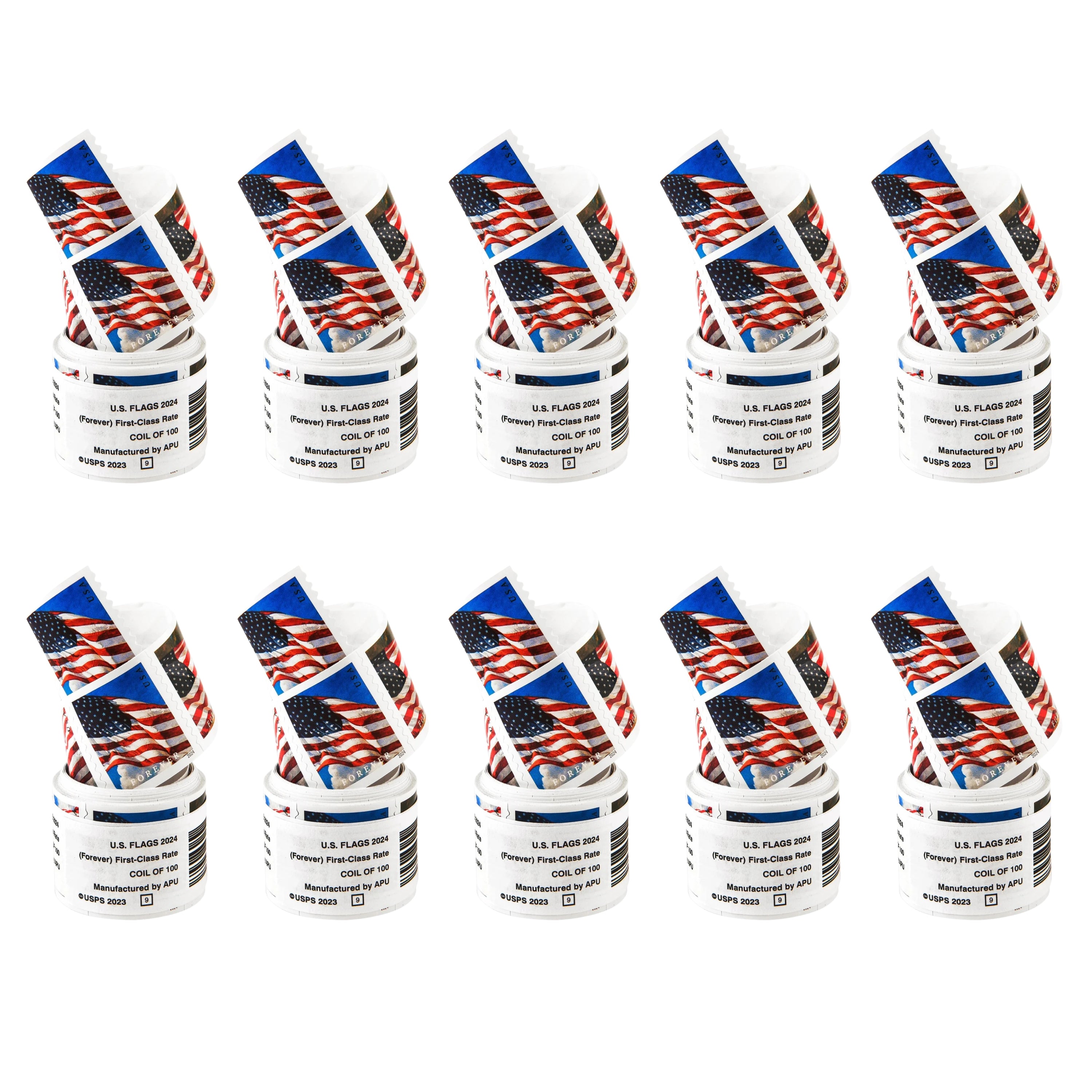 2024 USA Flag Forever Postage Stamps 10 coil