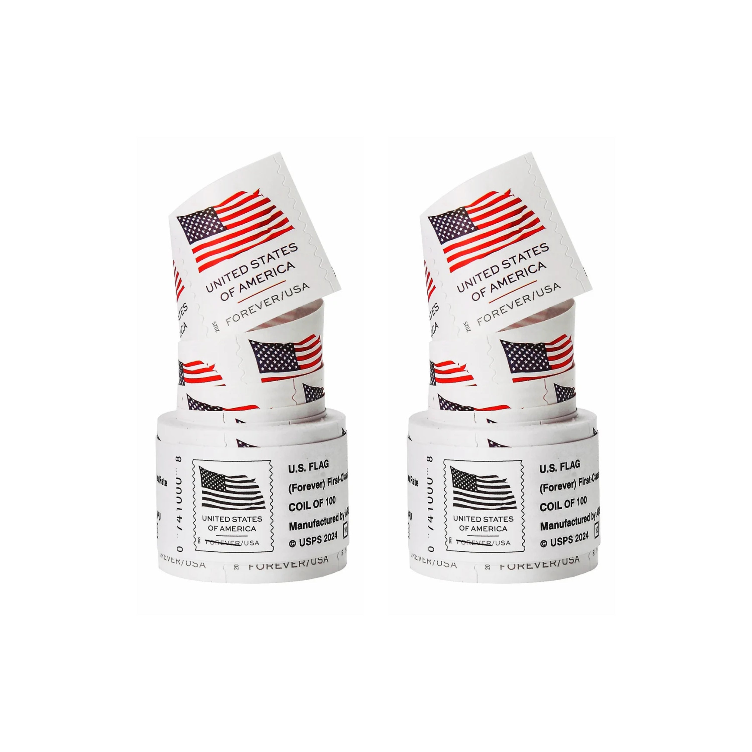 2025 USA Flag Forever Postage Stamps 2 coil